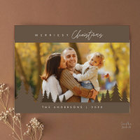 Fröhlichstes Weihnachten Familienfoto Outdoor Kief