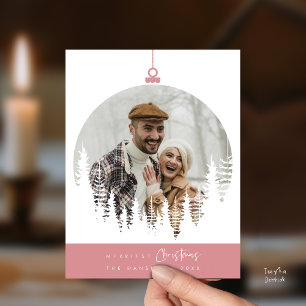 Fröhlichstes Weihnachtsfamilienfoto, Überlagerung Postkarte