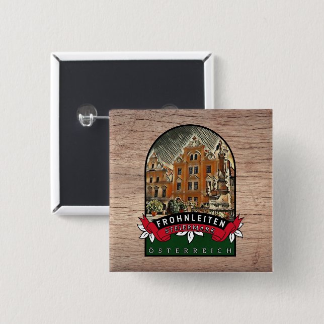Frohnleiten Steiermark Souvenir Button (Vorne & Hinten)