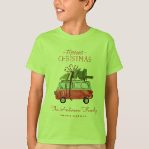 Frohste Weihnacht-Auto-Weihnachtsbaumfeiertag T-Shirt