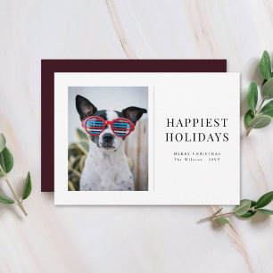 Frohster Urlaub Funny Dog Foto Weihnachtskarte Feiertagskarte