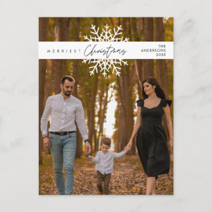 Frohstes Weihnachts-Foto, gemütliches Glück Postkarte