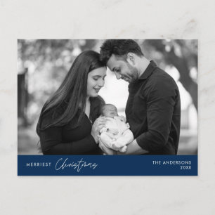 Frohstes Weihnachts-Foto, gemütliches Glück Postkarte