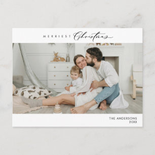 Frohstes Weihnachts-Foto, Winterglücklich Postkarte