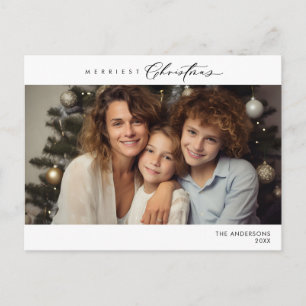 Frohstes Weihnachts-Foto, Winterglücklich Postkarte