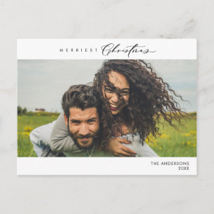 Frohstes Weihnachts-Foto, Winterglücklich Postkarte