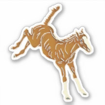 Frolcking Horse Foal - transp mehrfarbigen Brauch.