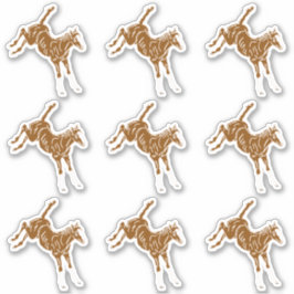 Frolcking Horse Foal - transp uni color 9x custom Aufkleber