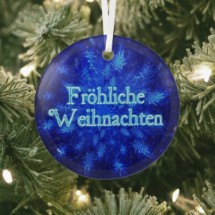 Froliche Weihnachten - Snowburst Ornament Aus Glas