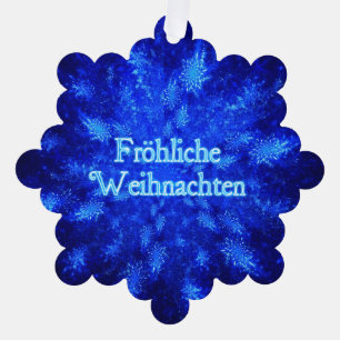 Froliche Weihnachten - Snowburst Ornament Karte