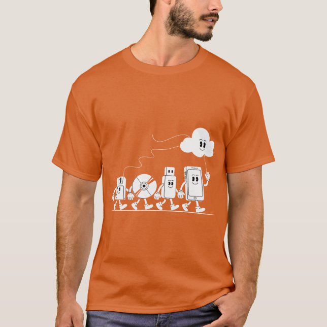 From Floppy to Cloud The Evolution of Storage Medi T-Shirt (Vorderseite)