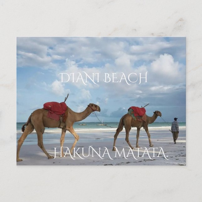 “From Kenya’s Coast with Love – Diani Beach” Postkarte (Vorderseite)
