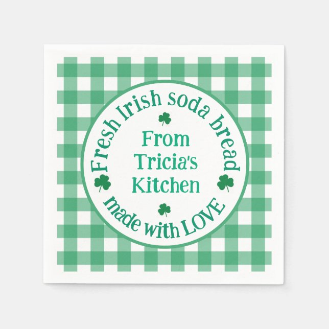 From NAME Kitchen with Love Irish Green Check  Serviette (Vorderseite)