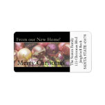 From our new Home pastel ornaments Adressaufkleber<br><div class="desc">After all the work and stress, tell them you have a new address! There is no better ( and easier!) way to spread the news than adding this label to your Christmas post. There are many different designs available, so pick the design and wording you like. There are also matching...</div>