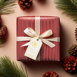 From Santa Candy Cane Foil Gift Tag Geschenkanhänger