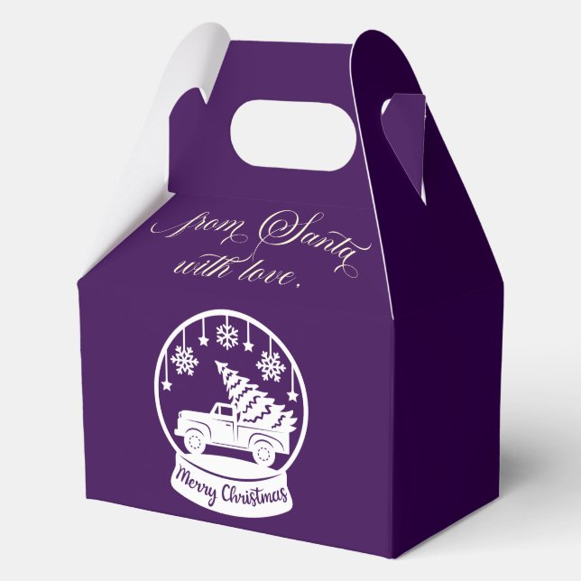 From Santa With Love Snow Globe Christmas Truck Geschenkschachtel (Vorderseite)