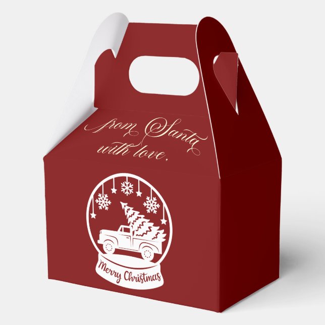 From Santa With Love Snow Globe Christmas Truck Geschenkschachtel (Vorderseite)