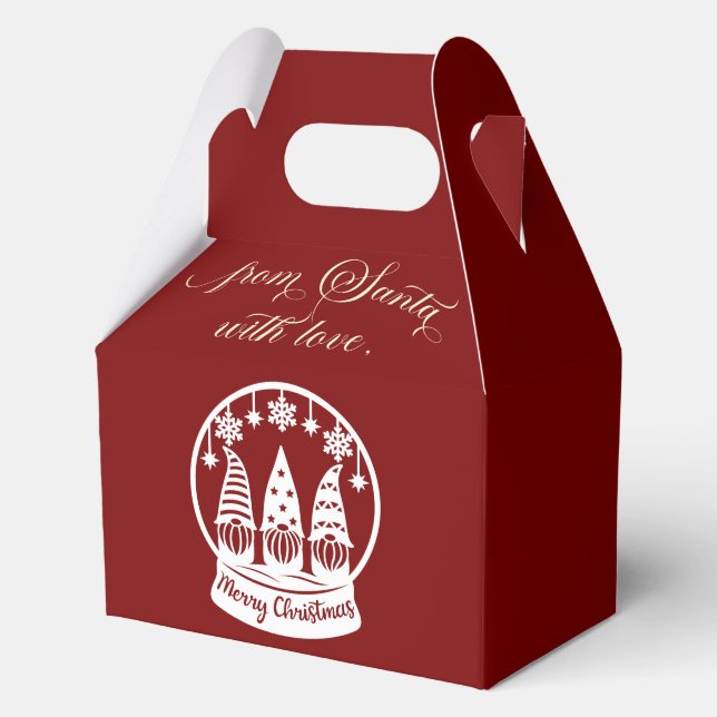 From Santa With Love Snow Globe Gnomes Geschenkschachtel (Vorderseite)