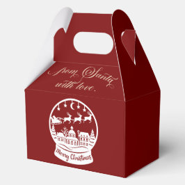 From Santa With Love Snow Globe Santa Geschenkschachtel