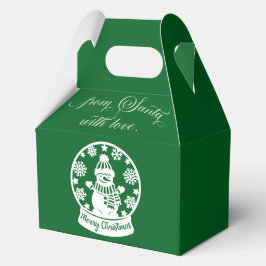 From Santa With Love Snow Globe Snowman Geschenkschachtel