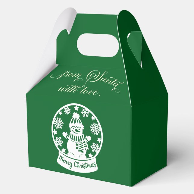 From Santa With Love Snow Globe Snowman Geschenkschachtel (Vorderseite)