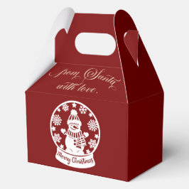 From Santa With Love Snow Globe Snowman Geschenkschachtel