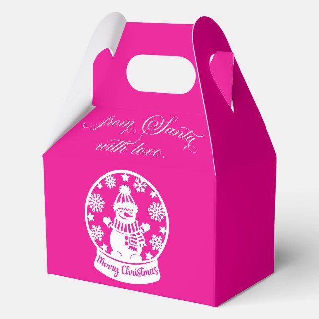 From Santa With Love Snow Globe Snowman Geschenkschachtel (Vorderseite)