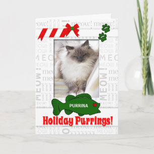 from the Cat Holiday Purrings Pet's Photo Vertical Feiertagskarte
