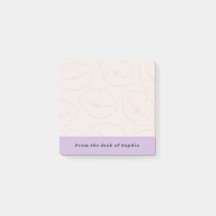 From The Desk Of Custom Name Lips Pattern Lilac