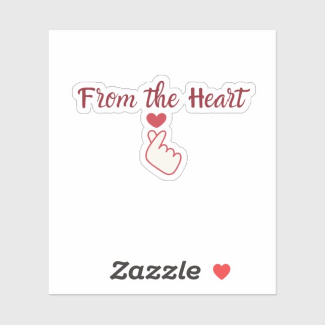 From the Heart Sticker | Handmade Packaging Label (Blatt)