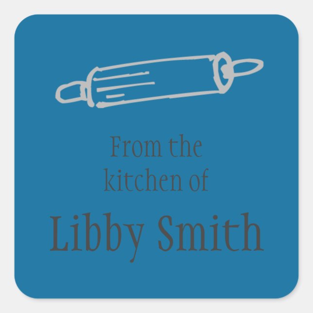 "From the Kitchen Of" Rolling Button Stickers (Vorderseite)