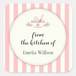 From the kitchen of Small Business Quadratischer Aufkleber