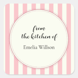 From the kitchen of Small Business Quadratischer Aufkleber