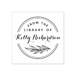 From The Library Hand Drawn Branch & Script Gummistempel