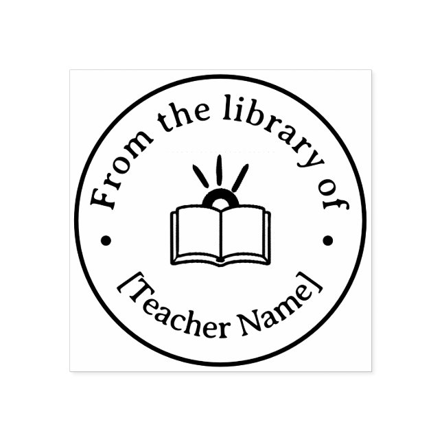 From The Library Of Custom Book Teacher Classroom  Gummistempel (Prägung)