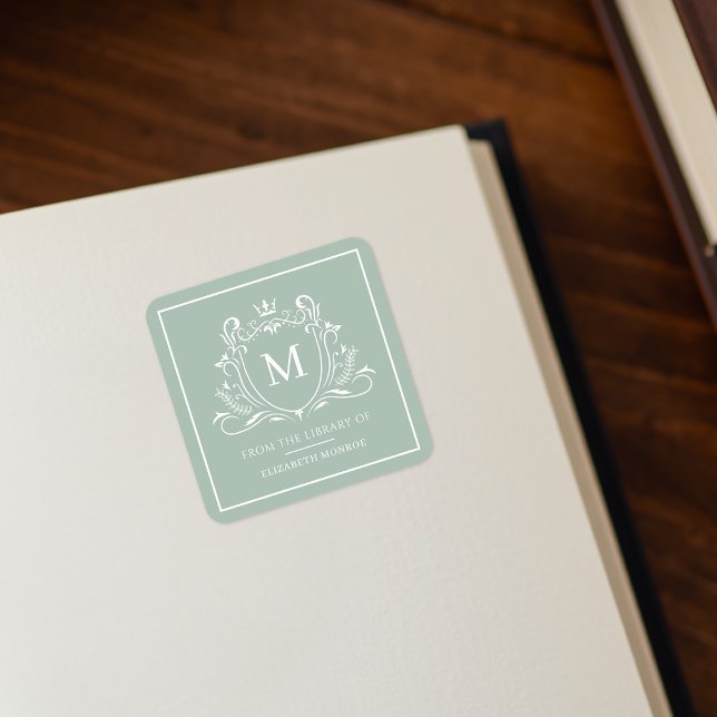 From The Library Of Monogram Bookplate Sticker (Von Creator hochgeladen)