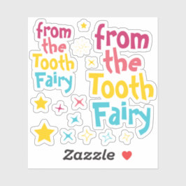 "From Tooth Fairy" Stars & Sparkle Stickers Aufkleber