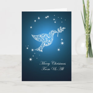 From us all, Dove of peace Christmas card Feiertagskarte