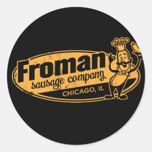 Froman Sausage co chicago illinois Runder Aufkleber