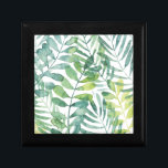 Frond Waltz - Blätter "Palm Frond" Erinnerungskiste<br><div class="desc">Frond Waltz I von Grace Popp. Die tropische Vegetation ist in einem Aquarellstil gehalten.</div>