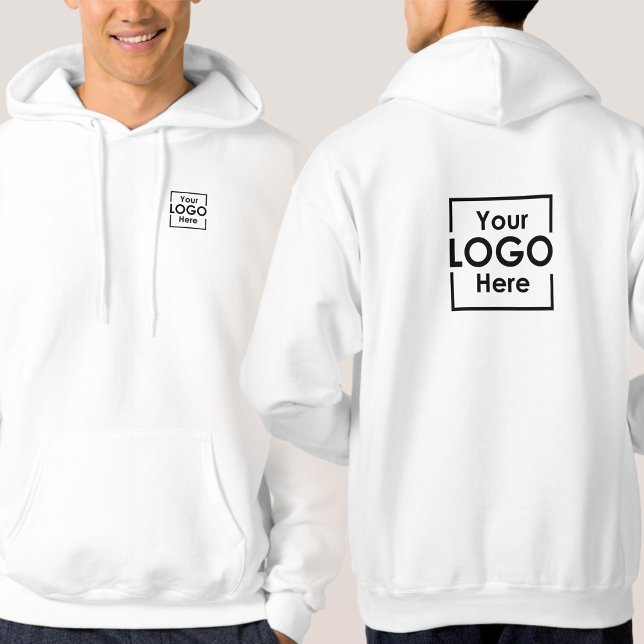 Front Back-Back für Personalisierte Firmenlogo Hoodie (Simple Personalized Business Logo Front Back Hoodie)