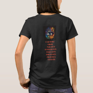 Front & Back "Bleibe Geweckt" Politischer T - Shir T-Shirt