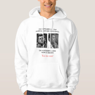 FRONT/BACK JFK zu OBAMA-/teil JFK "fragen nicht" Hoodie