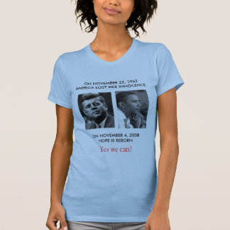 FRONT/BACK JFK zu OBAMA-/teil JFK "fragen nicht" T-Shirt