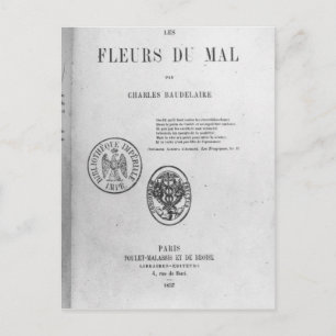Front Cover, erste Ausgabe von 'Les Fleurs du Postkarte