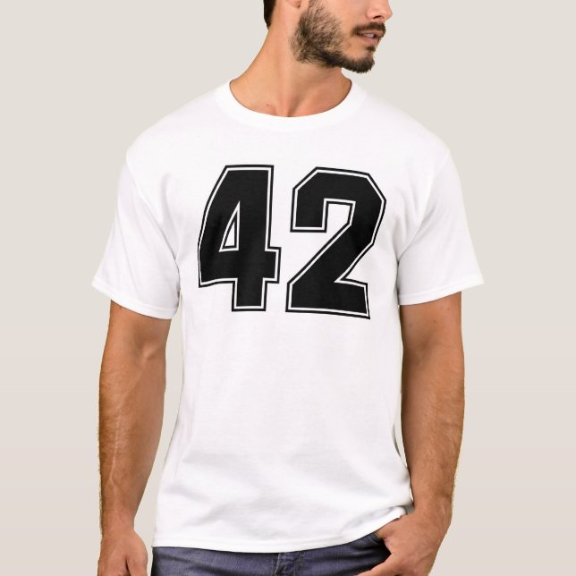 Front der Nr. 42 und Rückseitendruck T-Shirt (Vorderseite)