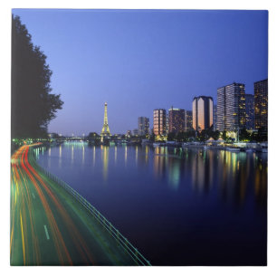 Front du Seine und Eiffelturm, Paris, Frankreich 2 Fliese