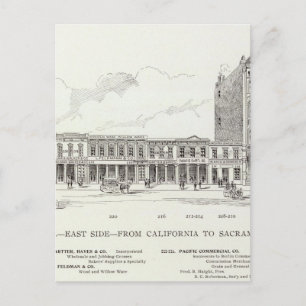 Front East Side Kalifornien und Sacramento Postkarte