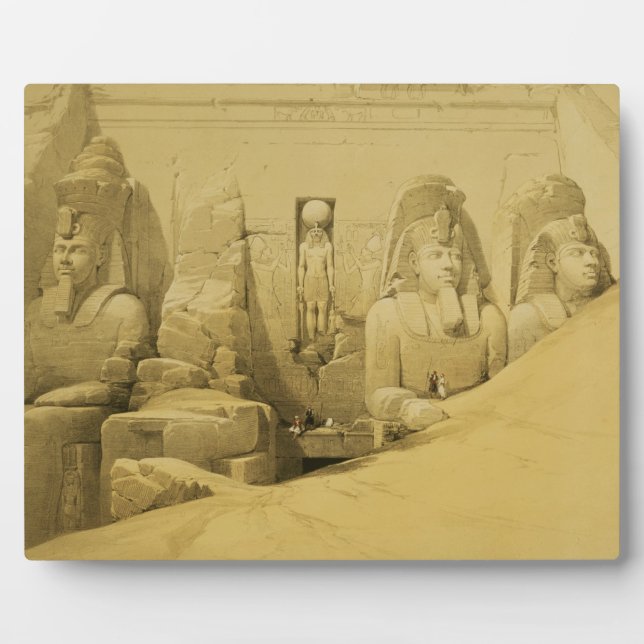 Front Elevation of the Great Temple of Aboo Simbel Fotoplatte (Vorderseite)