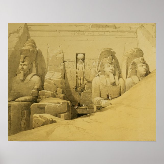 Front Elevation of the Great Temple of Aboo Simbel Poster (Vorne)